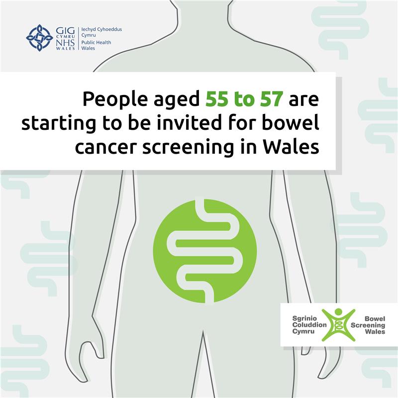 This month, Bowel Screening Wales will begin inviting people aged 55 to 57 for bowel cancer screening.

Evidence shows that screening people at this age will mean more bowel cancers can be found earlier, saving lives. 

Learn more 👇phw.nhs.wales/news/bowel-can…