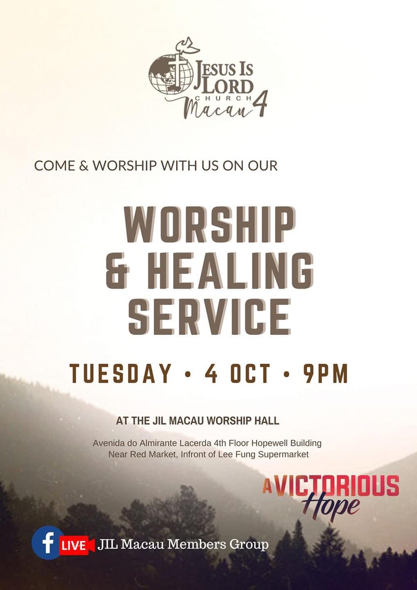 JIL_Macau's tweet photo. Come join us, and let’s worship the Lord together! https://t.co/rizzDFAO7l