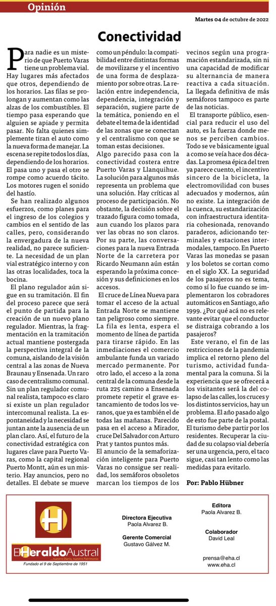 ampliadodeltren's tweet photo. ¡En #PVaras! ¿Y cuál es la "raíz” del problema?
Certero comentario de @abloph en @diario_eha .
El uso indiscriminado del auto y migración creciente ya lograron que calidad de vida sea negativa. Agregar el proyecto Autopista Metropolitana impuesto desde @mop_chile @jcgarciapdea https://t.co/qvrhywSXfq