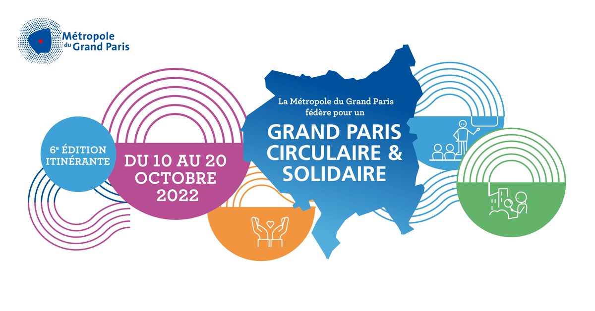 .<a href="/GrandParisMGP/">Métropole du Grand Paris</a> vous invite du 10 au 20 octobre à la 6e édition du #GrandParisCirculaire le rdv des acteurs de l’#économiecirculaire!
👉Nous vous proposons cette année 6 rencontres thématiques organisées autour d’une plénière♻️
Le programme complet: bit.ly/3M264ol #GPC22