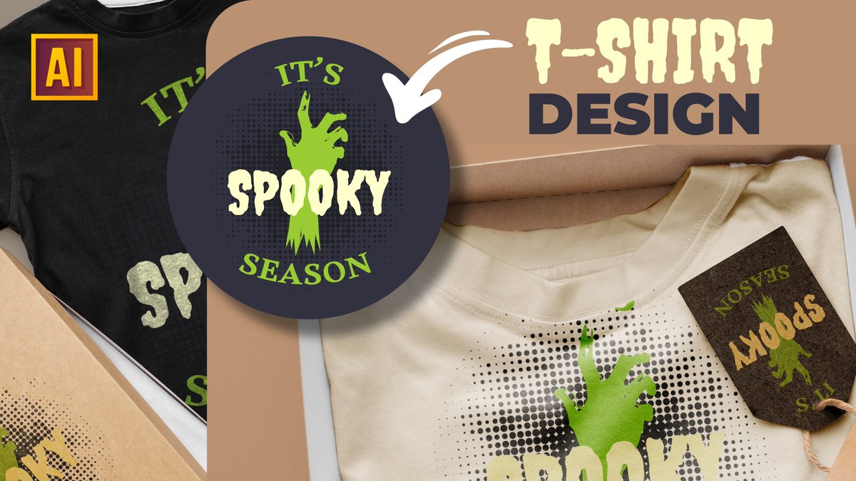 EBaryshkina's tweet photo. 🥰NEW SCARY TUTORIAL IS ALREADY ON YOUTUBE CHANNEL!

Today we will create a design for a t-shirt.

TUTORIAL IS here: https://t.co/0aQ3E7tKXH

Spooky studying!
Elena :)😝 #Adobeillustrator https://t.co/s3Rtbx3HwP
