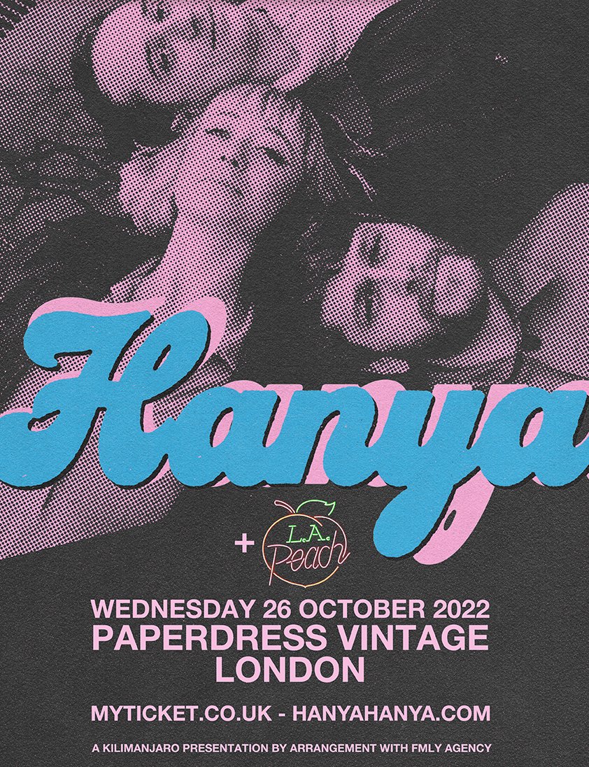 Bored of not watching #LAPEACHTHEBAND live? Well, join us for a collective quenching of that aforementioned thirst! October 26th, we are performing at Paper Dress Vintage with <a href="/hanyaband/">HANYA</a>!! 

Get tickets from their website: hanyahanya.com/live