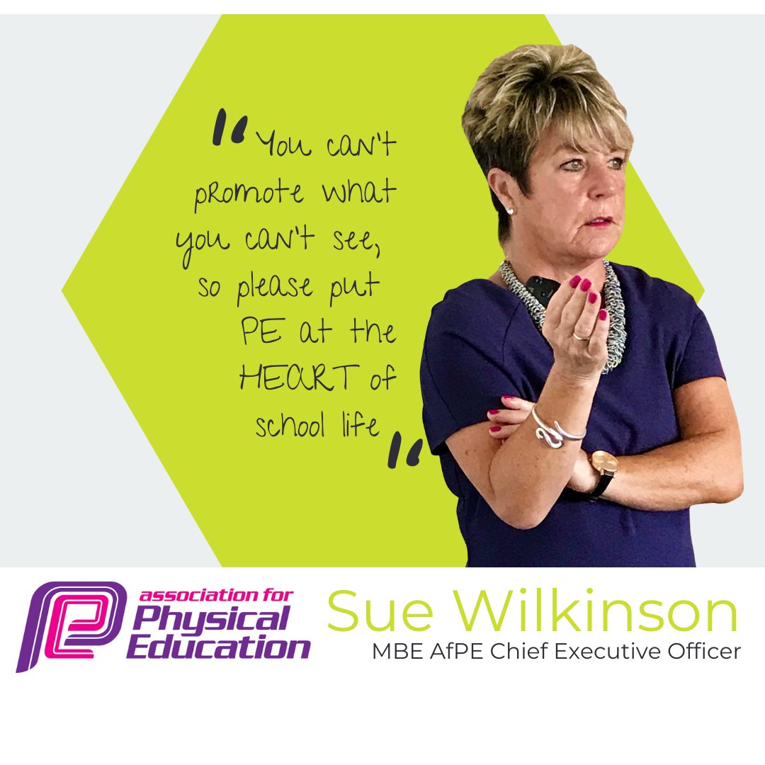 MoveMoreCIO's tweet photo. **CONFIRMED!**
Sue Wilkinson, MBE AfPE Chief Executive Officer at @afPE_PE is our afternoon keynote speaker at our annual #PEConference on the 2nd November in #Gloucestershire! Tickets are now on sale.
https://t.co/udsH4766q4
#SchoolPE #PrimaryPE #EveryChildActive #PEConference https://t.co/dMnKFZ6ak6