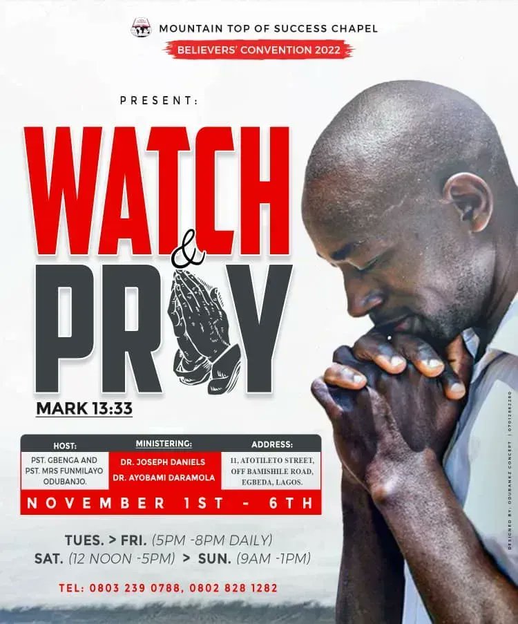 mtschapel's tweet photo. Mark.13.33 - Take heed, watch and pray; for you do not know when the time is.⏳⏰

Make it a date with us to receive deep revelation and truth from great men of God. We will be expecting you. Shalom🤍 https://t.co/XkYbUjzPND