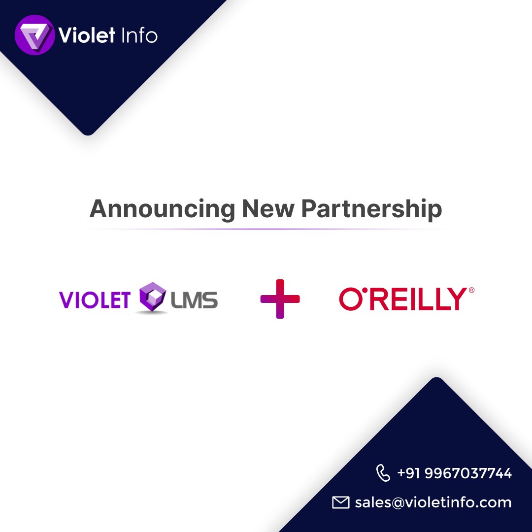 We are thrilled to share that we have collaborated with O'Reilly, as content partners for our learning platform VioletLMS. Our integration ensures that we provide our users access to cutting-edge training from the world of technology &amp; business.
#digitallearning #learning