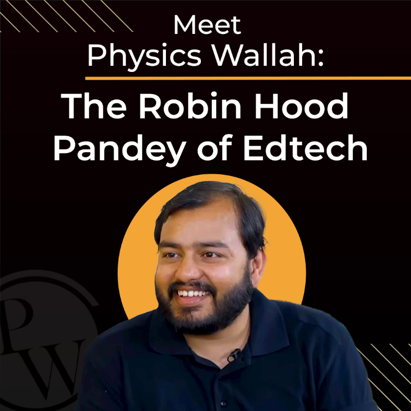 YourStoryCo's tweet photo. .@PhysicswallahAP is the teacher everyone loves. He’s the Robin Hood Pandey of edtech, democratising education by breaking financial &amp; social barriers.

When a ‘big edtech player’ tried to buy him off, he went on YouTube &amp; said, he’s not for sale! Today, he is a unicorn founder.