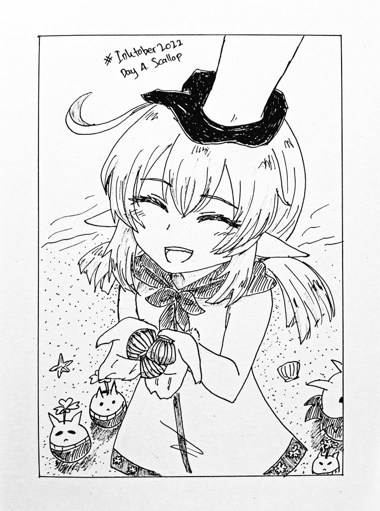 Inktober2022
Day 4 "Scallop"
.
#Inktober #Inktober2022 #Genshinlmpact #Klee #Fanart