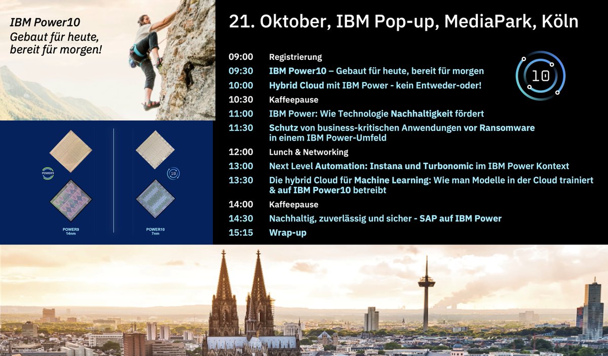Viele fragen mich, warum sie keinen #Power10 #Chip bekommen haben: Unser yield ist so gut, dass wir kaum Chips als GiveAway haben. 
Ihr habt aber die Chance beim Power10 Tag im #IBMPopup in #Köln einen zu ergattern!
🚀Was sonst noch in Power10 steckt!? 
=> ibm.com/de-de/events/p…