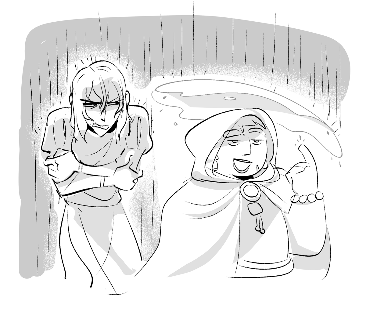I'm not following any prompt or rhyme or reason. just whatever I feel like old or new. Gonna put stuff from this specific AU in a thread though!!
you know what they say, when it rains, it pours. people change! 