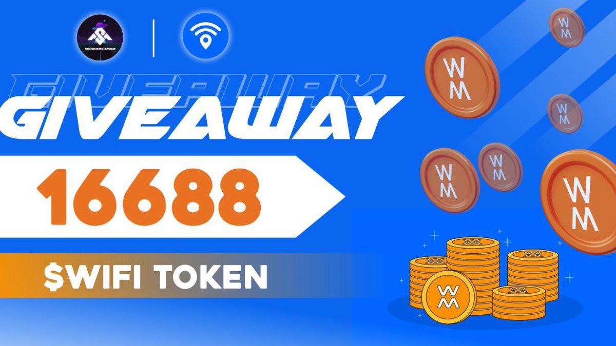 🎁 16.688 $WIFI Token Big Airdrop 🎁

To Win 🏆
1️⃣Follow <a href="/wifimapapp/">WiFi Map</a> and <a href="/Metavers_space_/">Bryan Fn</a>
2️⃣RT &amp; ❤️&amp; Tag 3 friends
✅ complete all task 👉 gleam.io/TqKO1/instant-…

✔️Bonus
t.me/Metavers_space
t.me/wifimap_io

5 days⏰

#Giveaway #Tokengiveway #airdrop