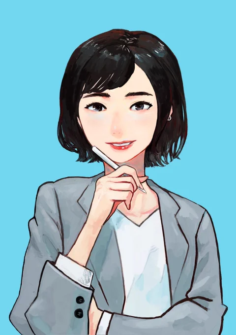 先日ご依頼で さんを描かせていただきました!仕事の出来るオトナな女性を描けてうれしいですありがとうございましたとか思ってたら新たなオーダーも来て嬉しみですわよ 