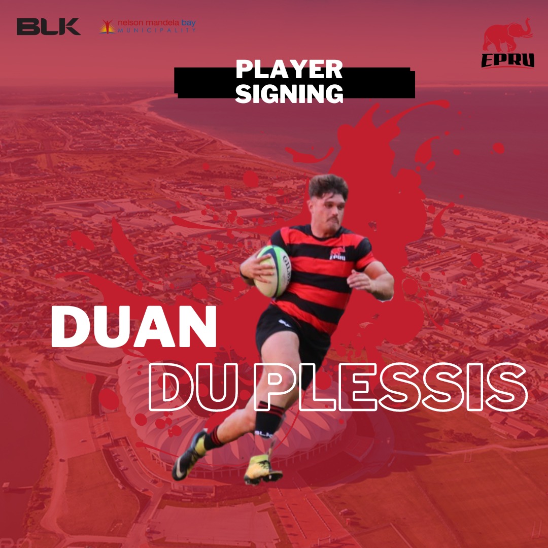 EP_Rugby1's tweet photo. It is Official!

Duan Du Plessis has signed with the EPRU

The ace number 2 has been one of the standout performers in the EP Elephant team and we look forward to the upcoming season with Duan in red and black!

#Eprugby #sarugby #futurerugbystars https://t.co/tahD3Jfbxk