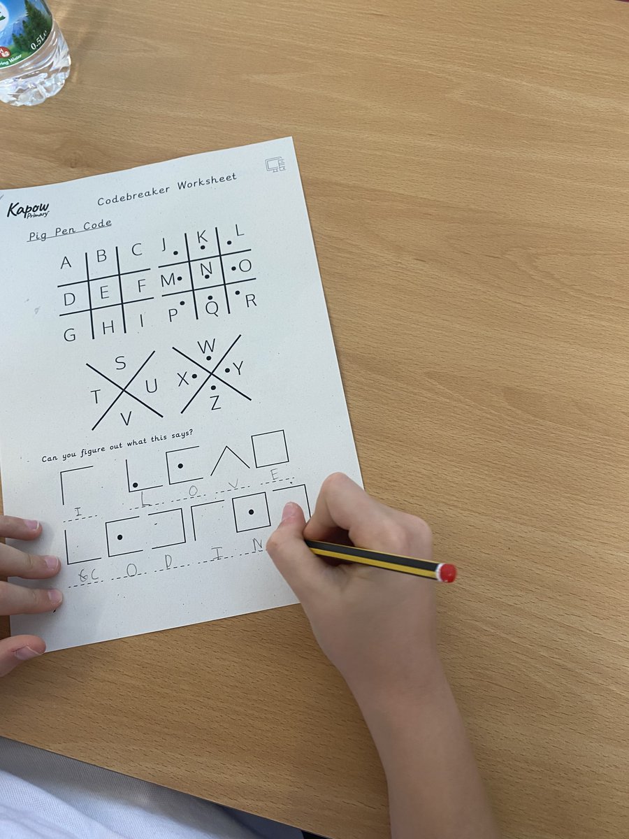 GeorgeSpicerSch's tweet image. To introduce the concept of coding, Year 6 looked at being spies and breaking traditional codes like the Caesar cipher #breakingcodes #coding @kapow