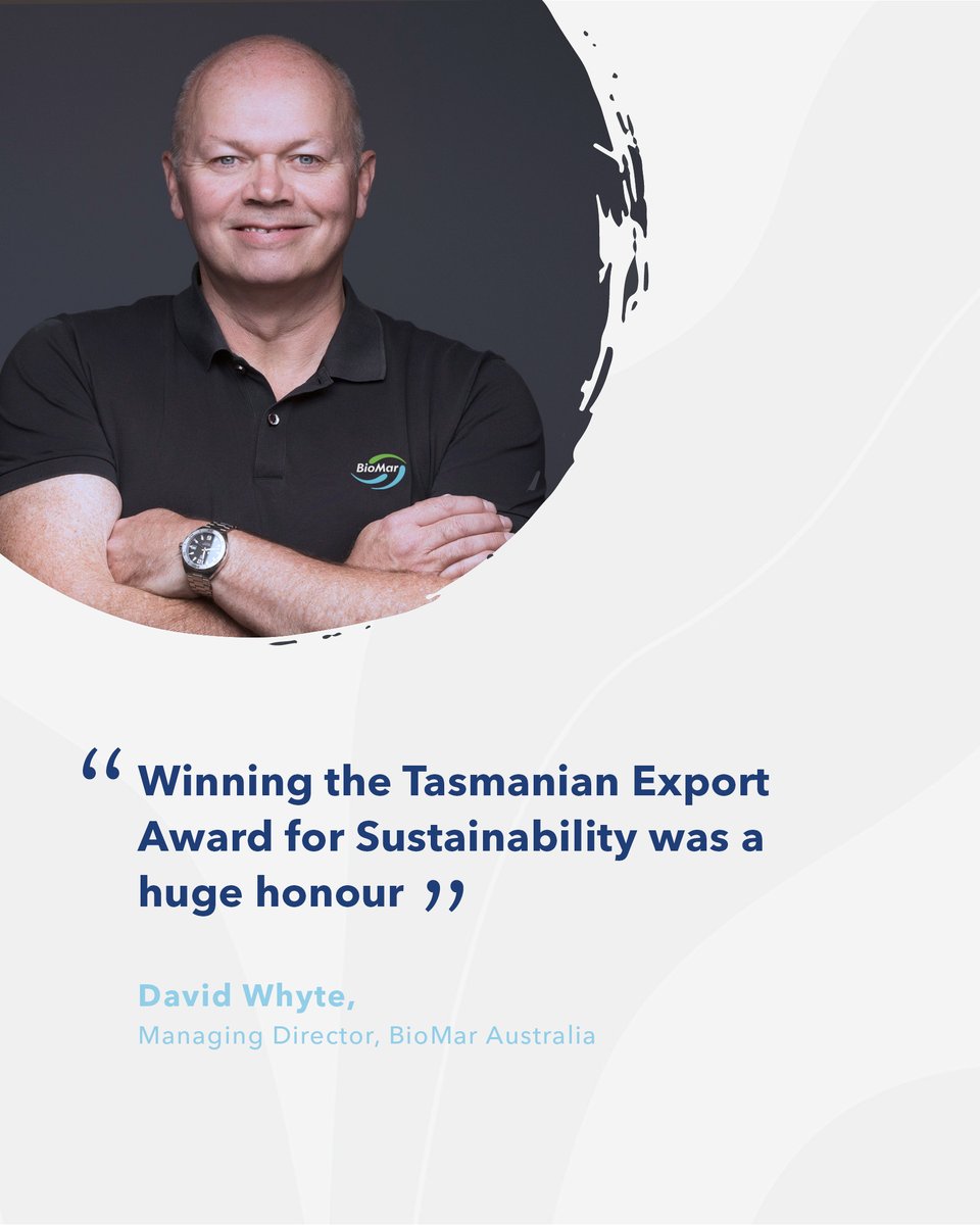 𝗪𝗶𝗻𝗻𝗶𝗻𝗴 𝘁𝗵𝗲 𝗧𝗮𝘀𝗺𝗮𝗻𝗶𝗮𝗻 𝗘𝘅𝗽𝗼𝗿𝘁 𝗔𝘄𝗮𝗿𝗱 

BioMar Australia's Managing Director David Whyte spoke with <a href="/theadvocatetas/">The Advocate</a> about winning the Tasmanian Export Award for #Sustainability. 

loom.ly/8yyG5MQ

#sustainableaquaculture #carbonfootprint