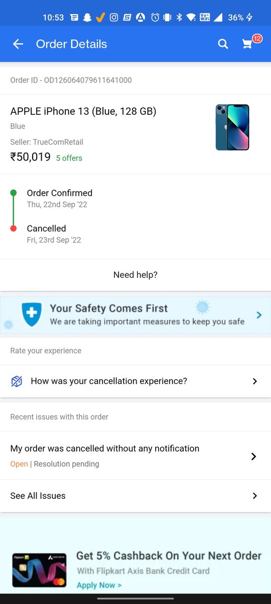Ammaruddin98's tweet photo. How to complain in Consumer court any one please help me? Firstly, I being a plus member sale started 1 day early to me. Ordered right after sale starts at 12 in the midnight. But, they cancelled it without my consent #FlipkartBigBillionDays #FlipkartDoglaHai @flipkartsupport https://t.co/SHvSYo5irO