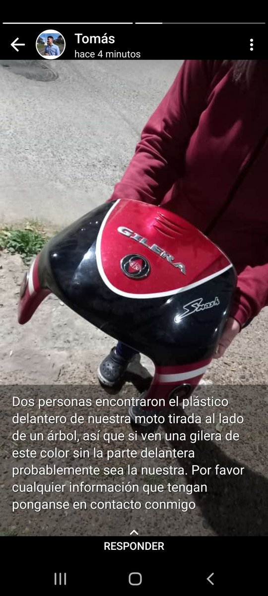 POR FAVOR, ME ROBARON LA MOTO.