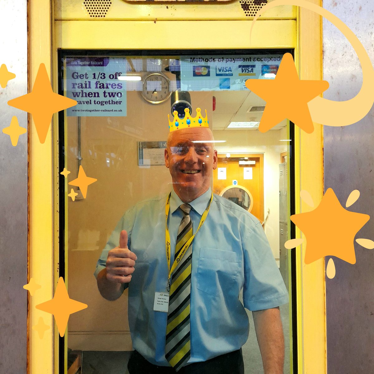 doublenegativeL's tweet photo. Good luck to #Brunswick George at Thursday's @merseyrail @Merseytravel awards! Always has a smile on his face, rain or shine, and finds the cheapest tickets ๐ #georgetowin #brunswickgeorge #goedlad https://t.co/1qfFxsK2nC