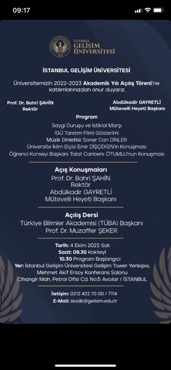 2022-2023 Akademik Yılı Açılış Törenimiz için heyecanla bekliyoruz