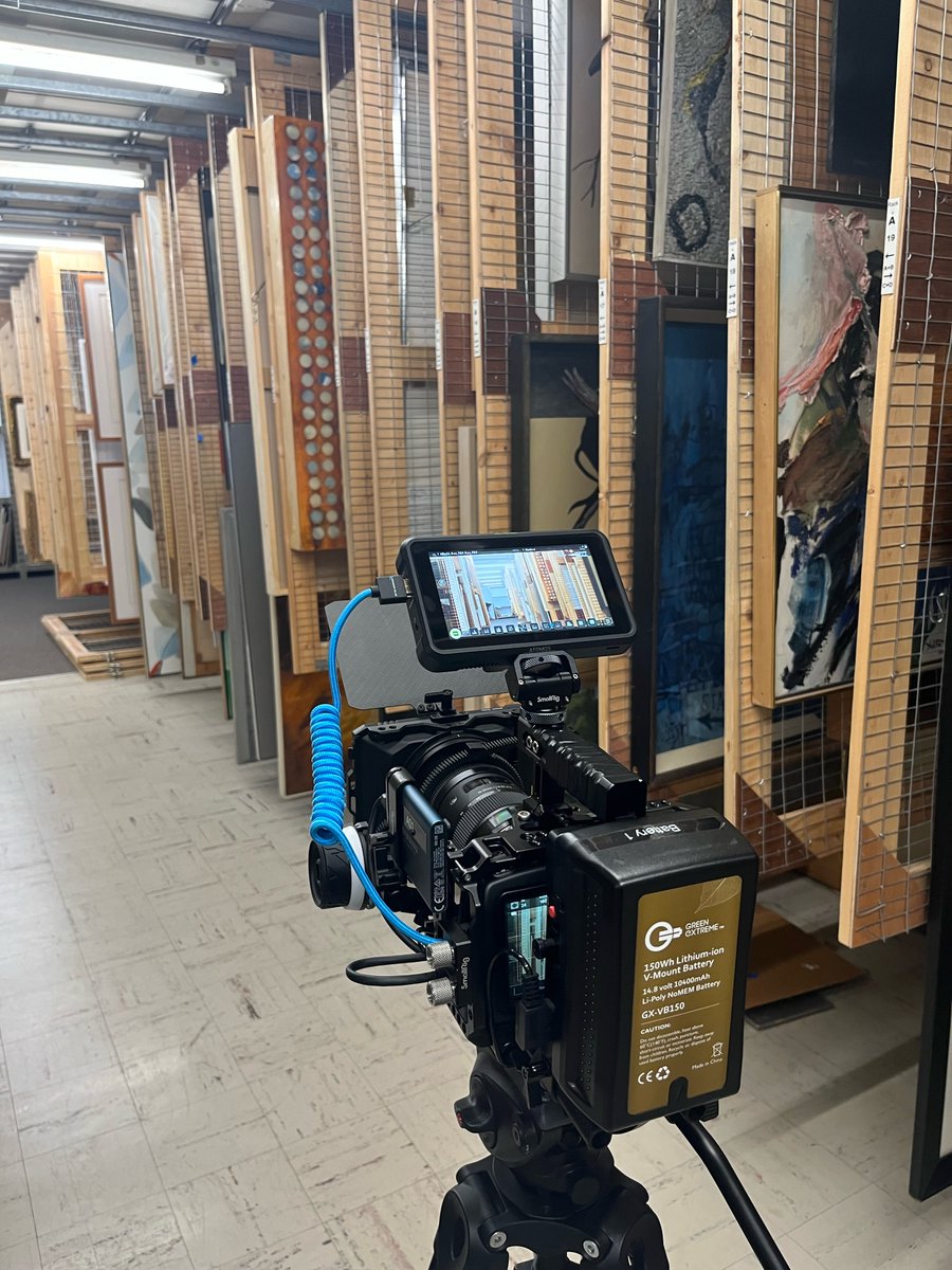 FVSPurdue's tweet photo. Take a peek behind the scenes as Orion DeWitt (@OrionDewitt) shoots a spotlight video for The Art Museum of Greater Lafayette (@lafayette_art) as a part of FVS 442! #FVSPurdue #FVSBoilers @PurdueLibArts @PurdueSis https://t.co/eaHKF1OOdV