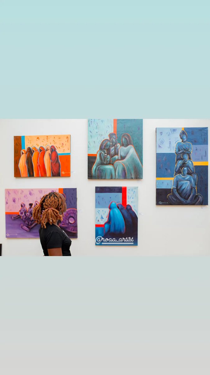 LamandaEva's tweet photo. One of the Sudanese artists I enjoyed was @roaa_artist .. beautiful. I will own a piece soon enough.  #PinkFlame #VillageMarket https://t.co/0qS6kt9etu