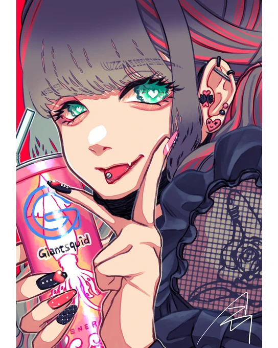 #自創作女子イラストフェス01海洋生物をモチーフにした女の子をよく描いてます!#イラスト 