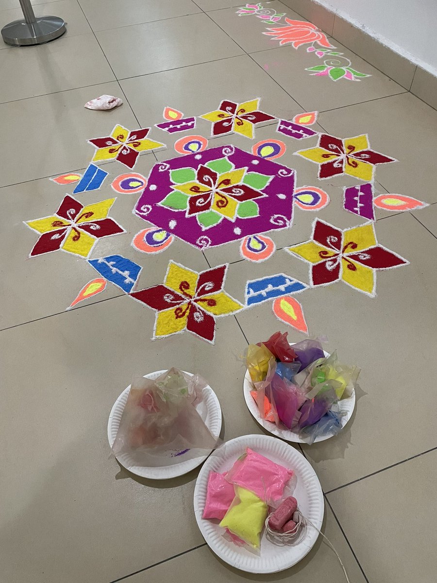 BevansJoel's tweet photo. Students learning about #diwali with our parent community…As they listen to the story of Rama & Sita, then@create #rangoli patterns around the school. #CISprimary https://t.co/o95qyBNfP1