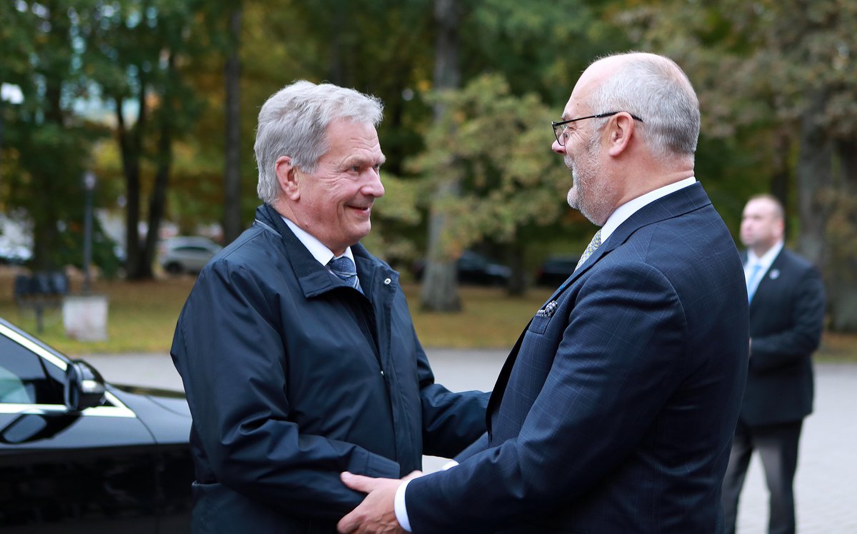Started my working visit to Estonia with a good conversation with President @AlarKaris. Bilateral relations, security and Russia on the agenda.