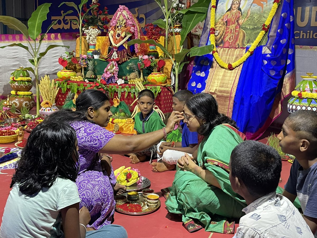 GopalKeshri's tweet photo. What a blissful day as we spent some quality time with @Mathrudhama children on auspicious day of Ashtami #Navaratri2022 https://t.co/sHhUWSSruA