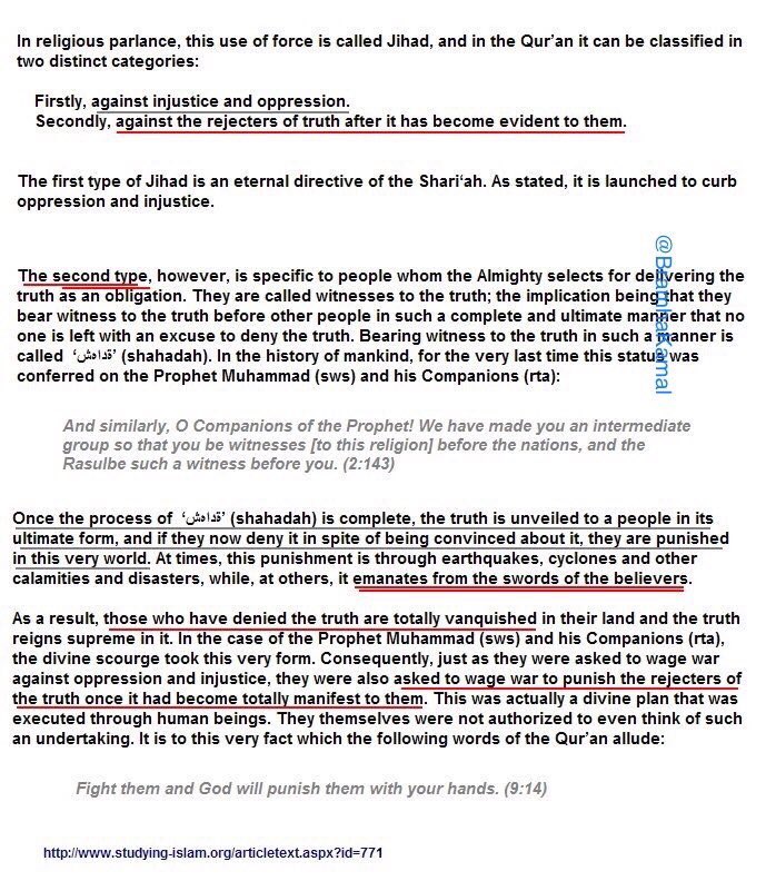 BramhaKamal's tweet photo. Lie to the ignorant. 

Had Islam been truly defensive, it would have remained restricted to Arabian Peninsula.

All #Jihad apologists talk ONLY of the first type. But NEVER mention the second type, the VIOLENT JIHAD.👇🏼 KILL NON BELIEVERS.

We’re those conquests peace missions?👇🏼 https://t.co/YAsb9wbxPI