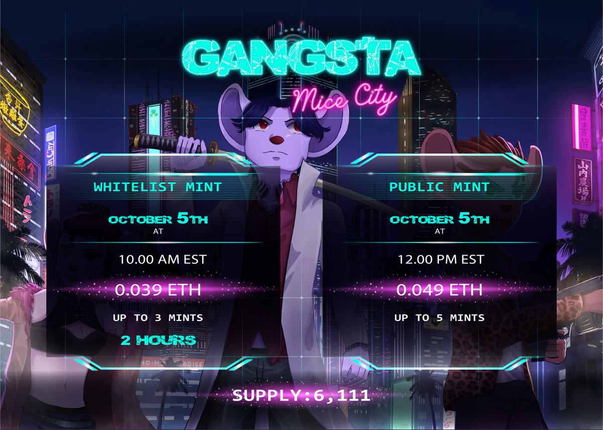 Gangsta Mice City tweet media