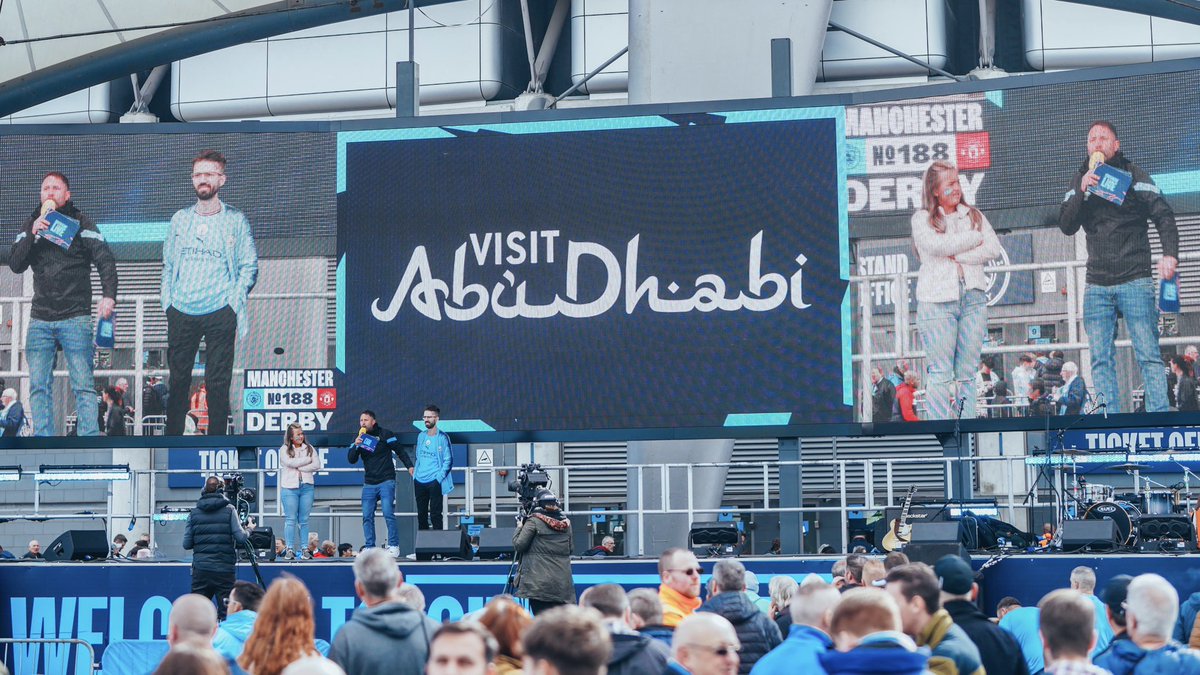 Congratulations to all the lucky winners who won exclusive @ManCity signed jerseys at the pre-match Manchester Derby fan square! #ManCity #InAbuDhabi