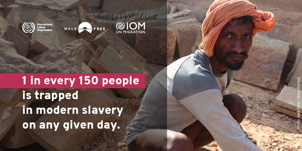 1️⃣ in every 1️⃣5️⃣0️⃣ people in modern slavery is unacceptable. Together, we can do our part to #EndModernSlavery for good. 👉 ow.ly/OEtL50KYb8y