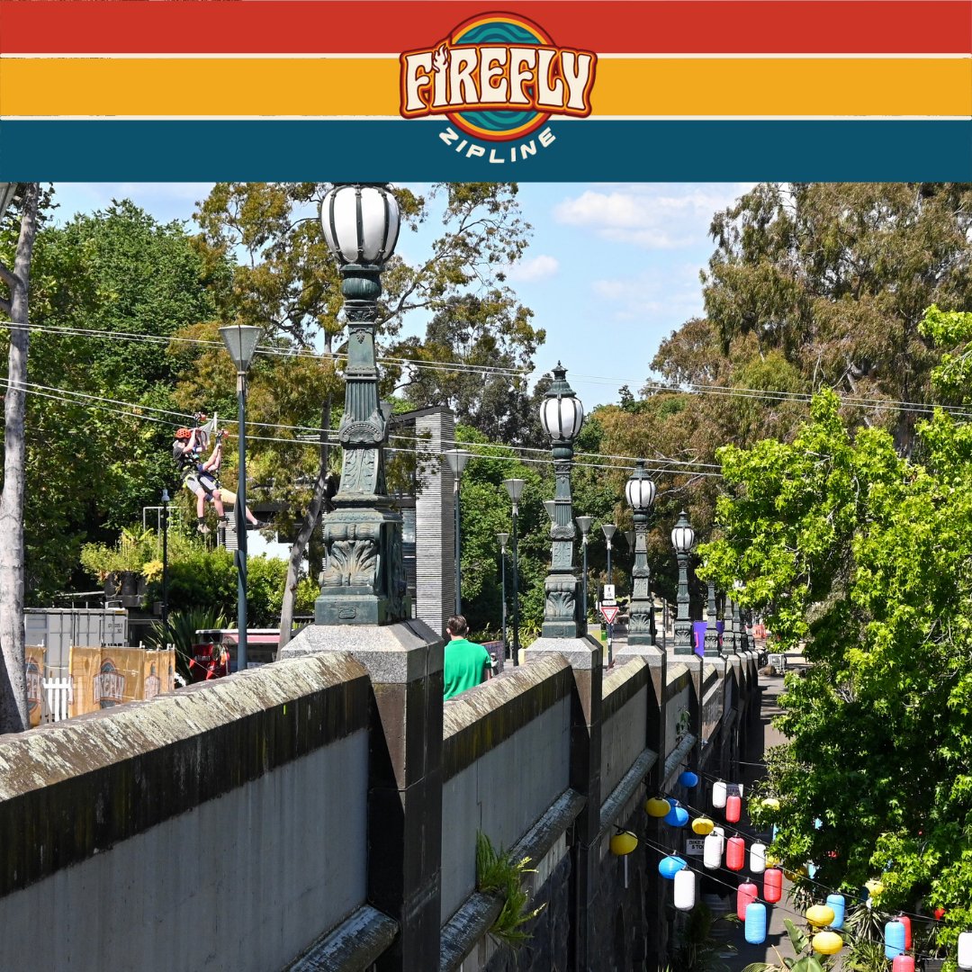 FireFlyZipline's tweet photo. Zipping over the heads of all the people at @riverlandbar enjoying their drinks, with the best view in the house! 
.
. 
#fireflyzipline #whatsonmelbourne #visitmelbourne #visitvictoria #welovemelbourne @cityofmelbourne @fedsquare #riverlandbar #melbournebars https://t.co/0tlyiqrb2N
