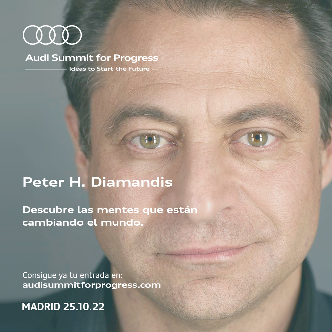 Peter H. Diamandis, la mente que cambiará la vida a más de 1.000 millones de personas, visita España por primera vez de la mano de Audi - prensa.audi.es/2022/10/04/pet…