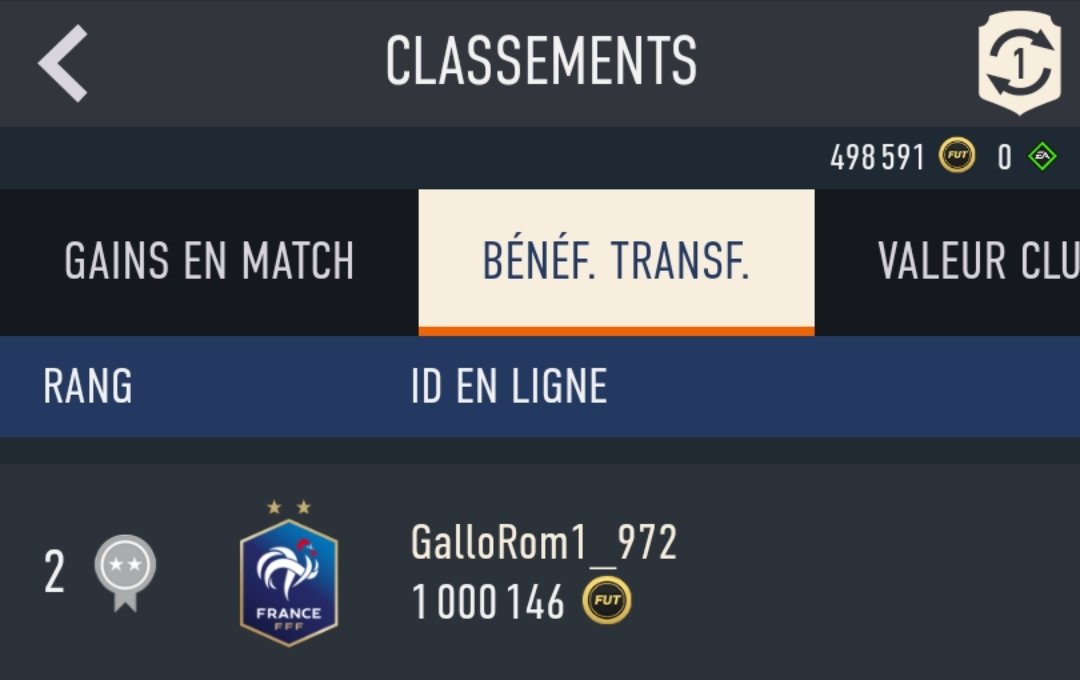 GalloRom1_972's tweet photo. ✅️ Premier Millions bénéf tranfert
Merci là #FutMilli #TechBoonze
MEEEERCI ( Marquinhos TOTW vendable 😅)
Et j'ai + 700k net 👀 https://t.co/dTkXEDR0WW