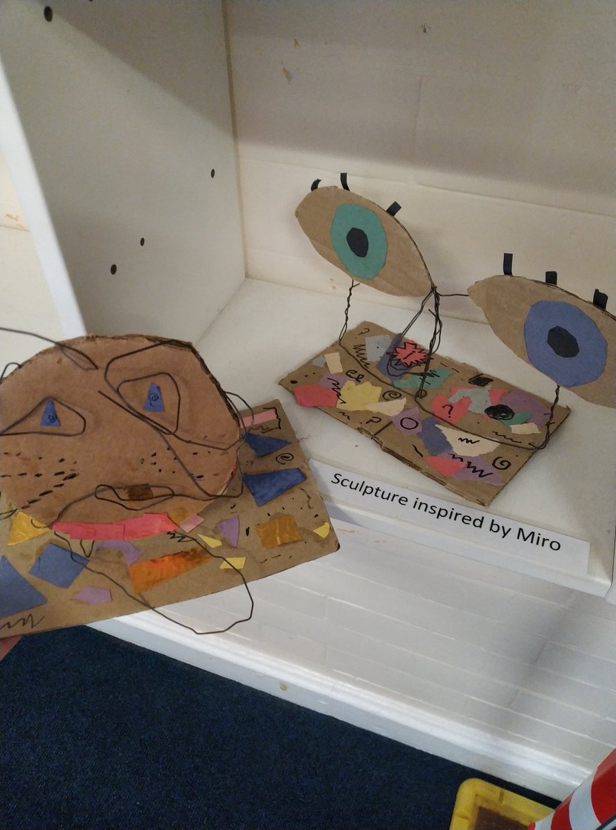Some examples of our fabulous 'Miro' inspired sculptures students have created with Mrs Lockwood!