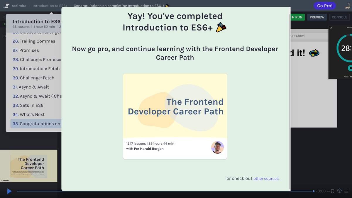 shinenowstudio's tweet image. Day 13 of #100DaysOfCode (Oct 3)

Finished #scrimba courses: #JavaScriptES6 and #bootstrap 
Excited to start React!

#100DaysOfCodeChallenge #WebDev #coding #webdevelopment  #learninpublic #womenwhocode