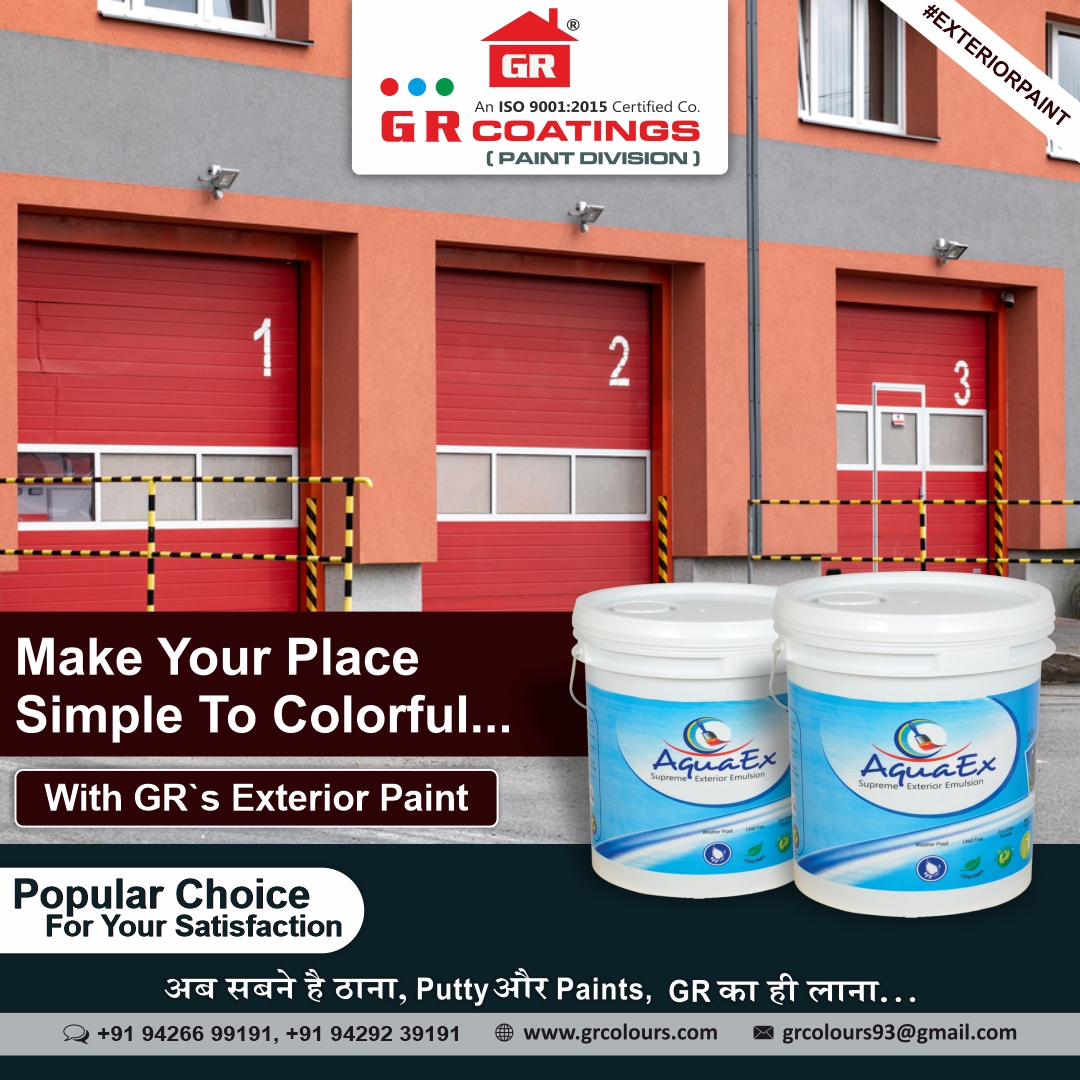 grcoating's tweet photo. Making your home colorful and beautiful with gr exterior paint 🏠

For Any inquiry call us on:- +91 94292 39191

#grcoating #construction #house #perfectcolor #homepaint #wallcolor #painting #homecolor #colorful #exteriorpaint  #beautifulcolor #aquaex https://t.co/Sf5HEzbGlN