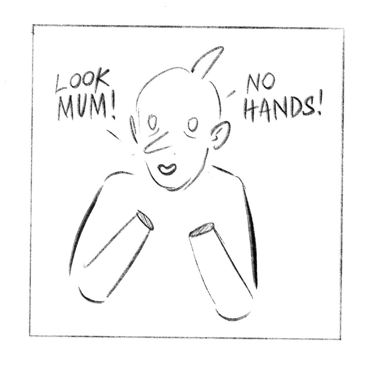 iris_e_hable's tweet photo. Look mum! No hands! 

#hands #comic #funny #look #drawing #sketch https://t.co/KeEMdYwIK7