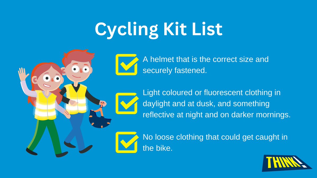 #CycleToSchoolWeek Day 2 🚲

Their school uniforms are sorted, but what about their cycling gear?

Check out the kit list below to make sure your family stay safe and seen while cycling. No name tags required!