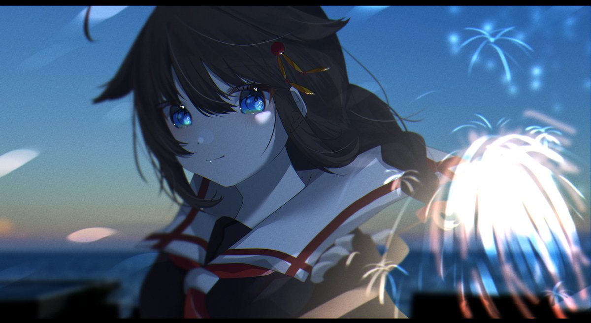 時雨(艦これ) ,時雨改二 「#あなたのあお色の作品を見せてください見ろ～～!! 」|🎐風間ごろう🐈京都ブルマ6【D-29】のイラスト