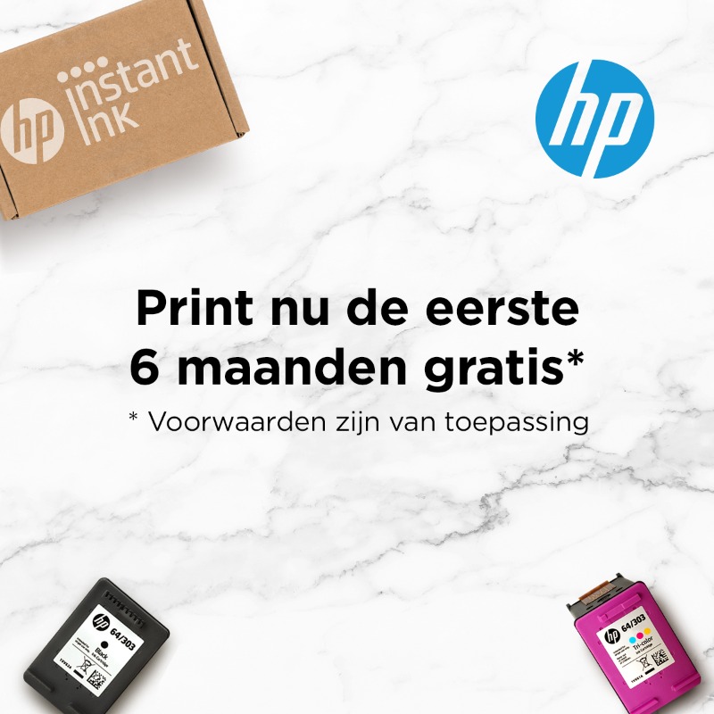 HP's tweet photo. Dankzij HP's inkt bezorgservice zit je nooit meer zonder inkt.