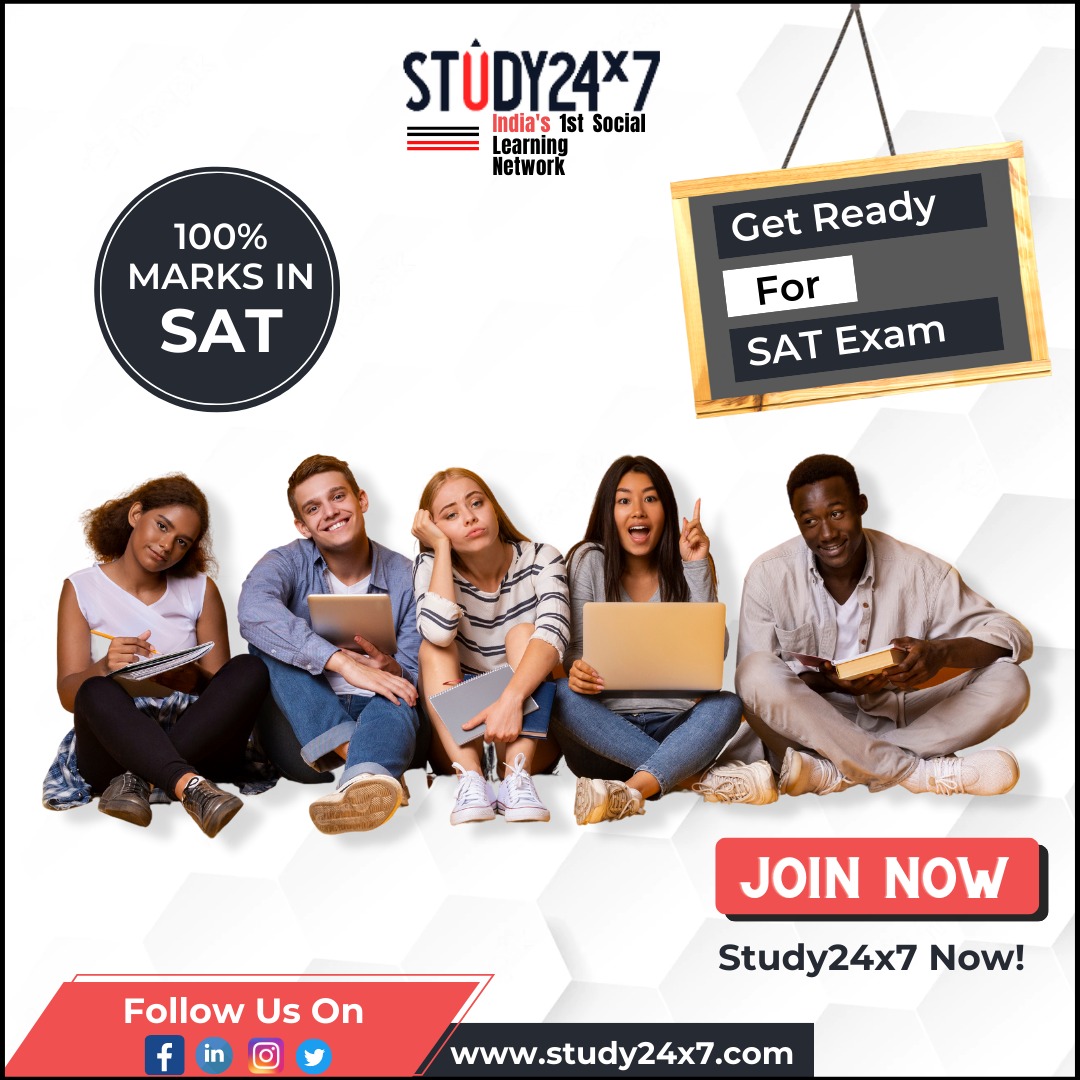 study24x7's tweet photo. Get Ready For Sat Exam!
Study24x7 have been helping students and professionals boost their exam scores and get into their dream.
For any assistance regarding the same, feel free to reach out to us at https://t.co/4cIAFTqutt
📧 info@study24x7.com
#study24x7 #sat #satexam https://t.co/DaAr7VC6z4