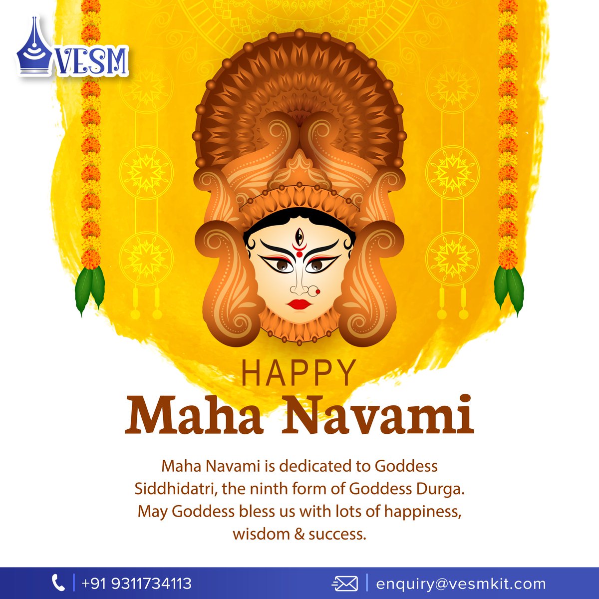 Maha Navami is dedicated to Goddess Siddhidatri, the ninth form of Goddess Durga.
May Goddess bless us with lots of happiness, wisdom & success.
#VESM #schoolmanagement 
#mahanavami #happynavratri #navratri2022 #navratrispecial #shaktiutsav  #celebrations #festival #happiness