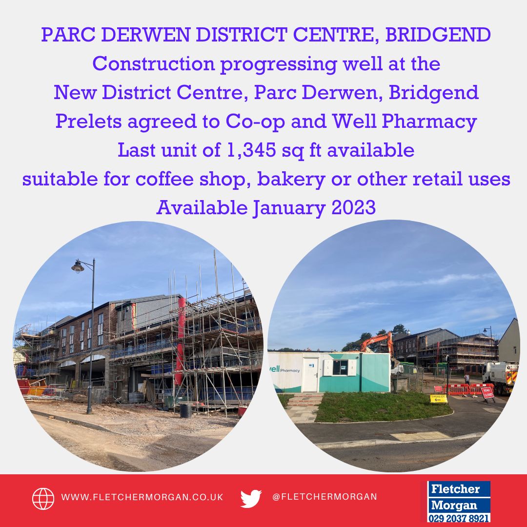 FletcherMorgan's tweet image. For further information contact richard.ryan@fletchermorgan.co.uk
#bridgend #retail #districtcentre #coffeeshop #bakery #parcderwen