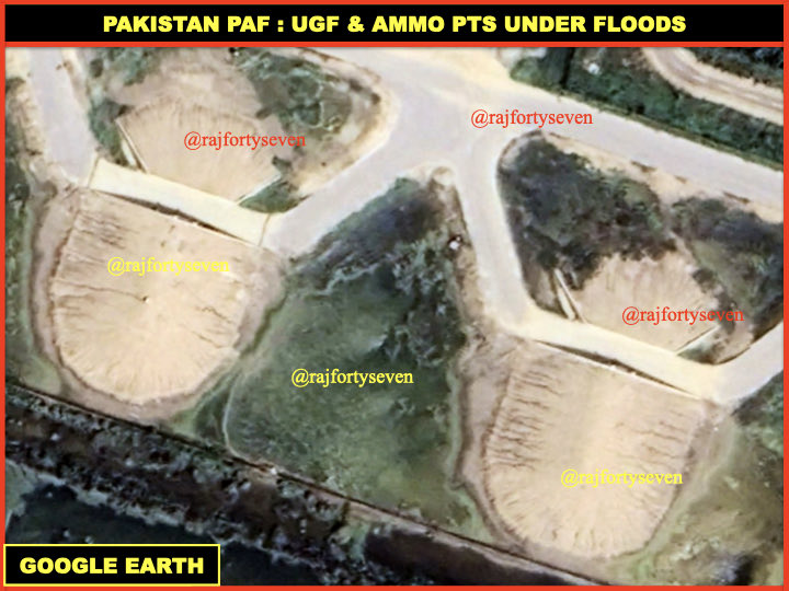 rajfortyseven's tweet photo. #Pakistan #PAF seems to have been worst hit by the recent floods.
Most of #UGFs & hardened ammo pts went under floods & suffered severe damages. https://t.co/JEs3NFtaSa