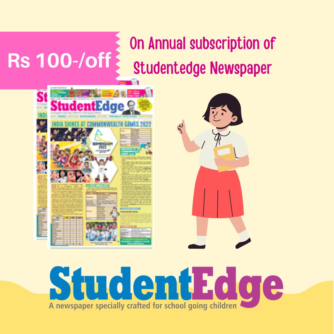 studentedgein's tweet photo. Visit to subscribe: https://t.co/13xy7zRVfP
 📲Call us to Subscribe the Newspaper: 9513309917.
#offer #studentedge #shopping #kids #teens #exam #discounts #school #upsc #ias #ips https://t.co/aRAMyJ5SdB
