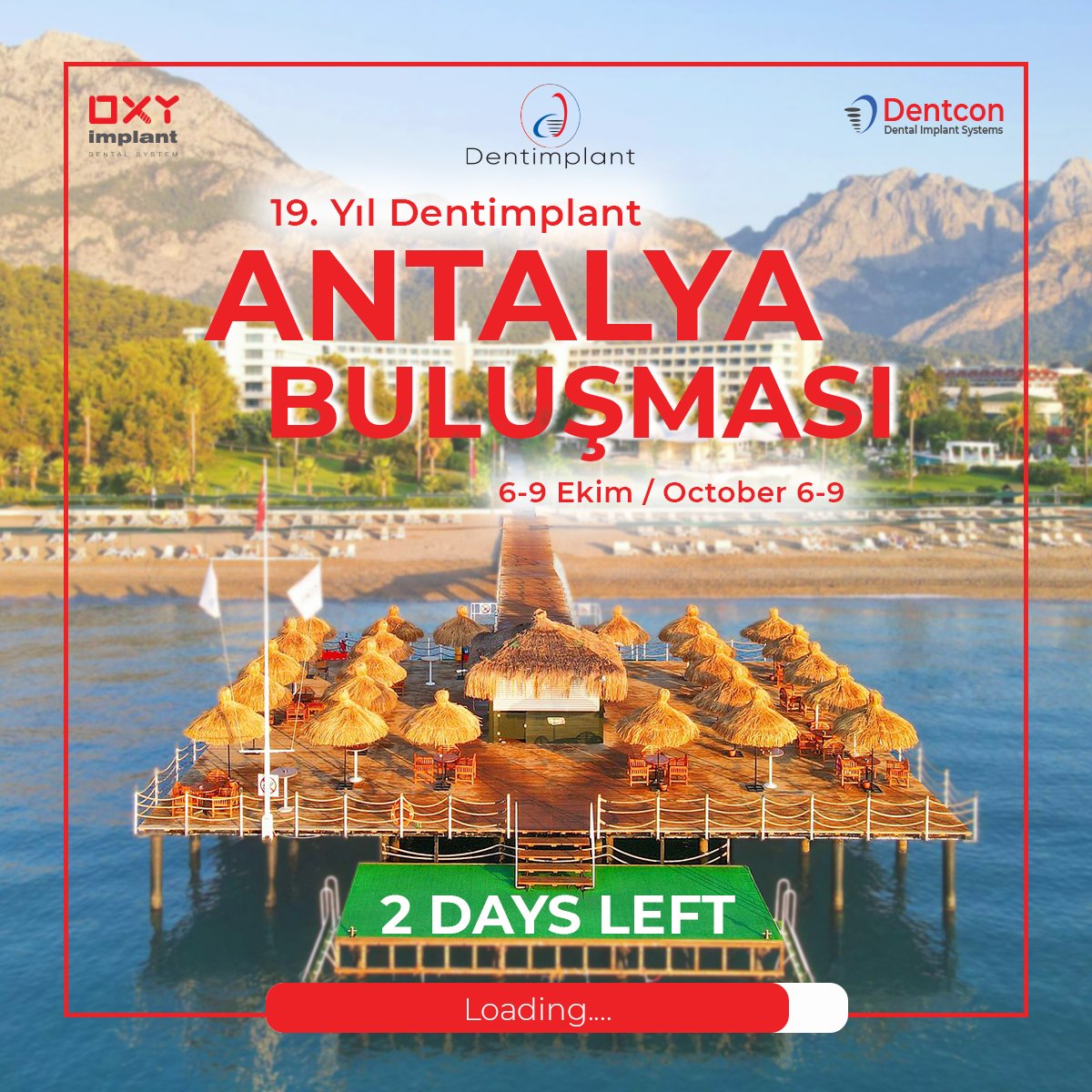 DentconImplant's tweet photo. 2 Days Left! 🤩
This year, get ready for a very different meeting experience with our experts from many different scientific fields. Stay tuned to our social media accounts for many more surprises. 😉😉 https://t.co/MpmVej0DIm