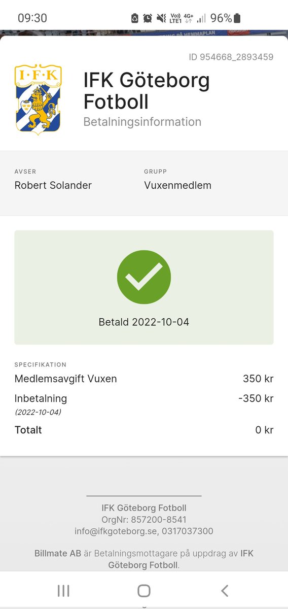 Für immer und ewig. Grattis, älskade IFK. ❤️ #ifkgbg