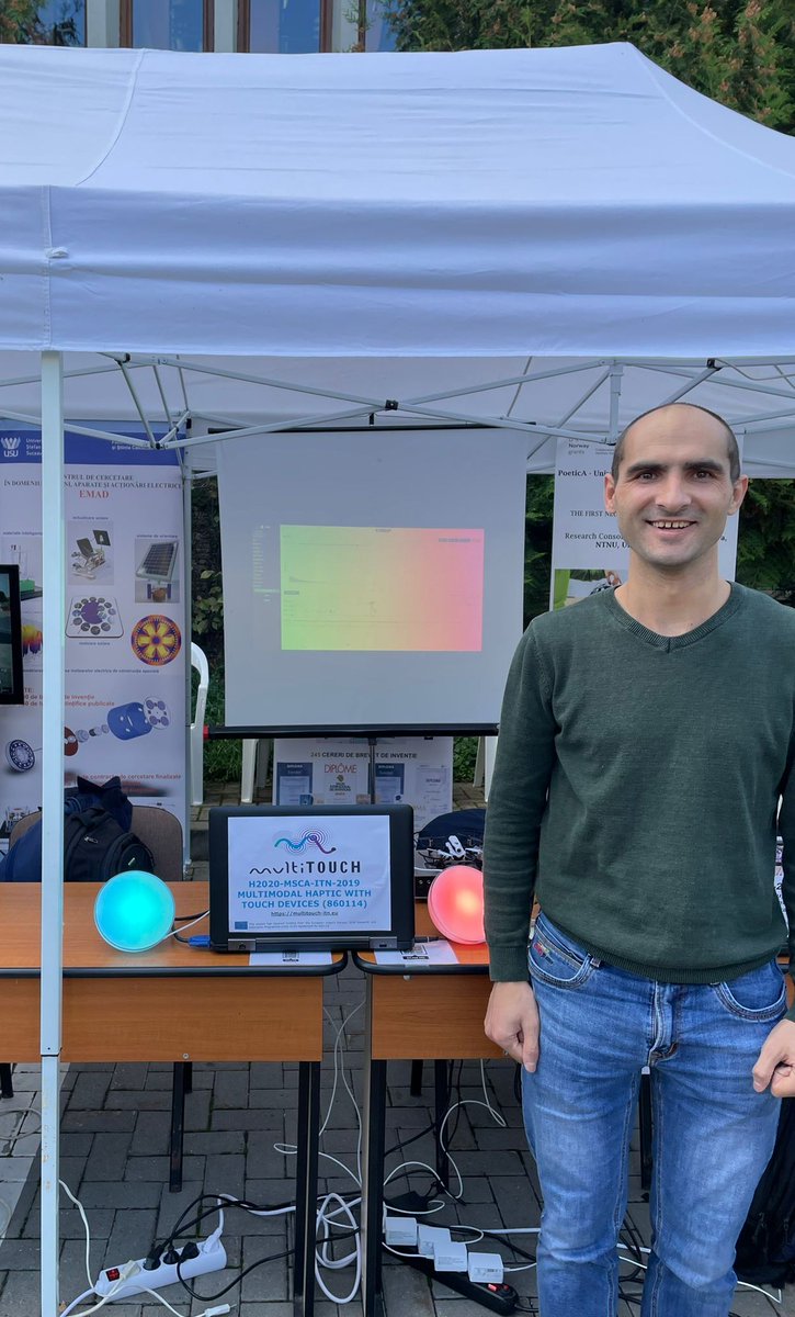 The 2022 Edition of the European Researchers' Night at the Stefan cel Mare University of Suceava, where Mihail Terenti presented his research from the @multiiTOUCH_itn project as part of the larger team of the Laboratory of Machine Intelligence and Information Visualization.